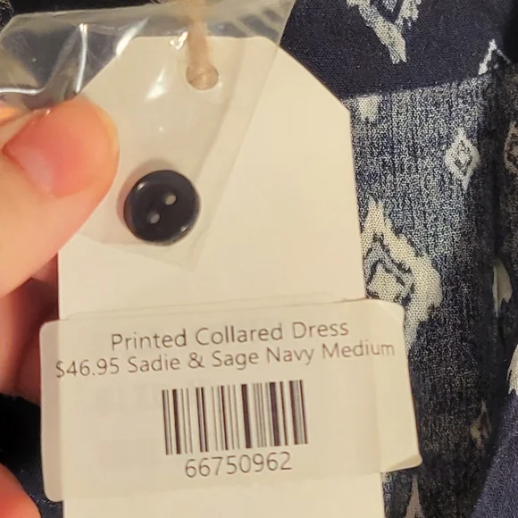 Sadie & Sage Navy and White Mini Dress - Picture 2 of 11